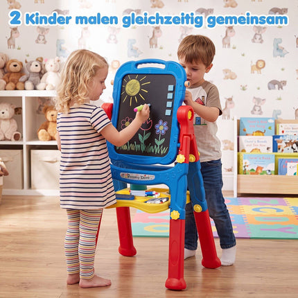 Adjustable Kids Art Easel with 4-in-1 Drawing Boards