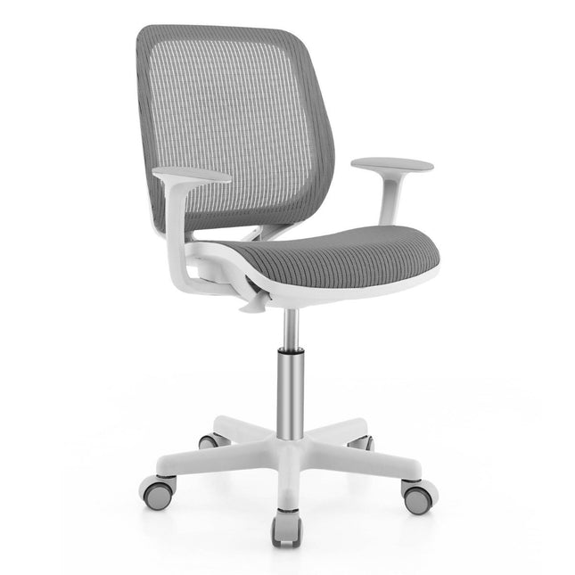 Verstellbarer Kinder-Schreibtischstuhl mit Sitzbremse, ergonomisch, Grau