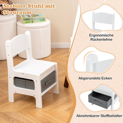 Verstellbare Kinderstaffelei mit Kreidetafel und Whiteboard-Set