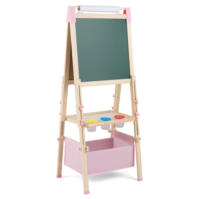 Verstellbare Kinderstaffelei mit Magnettafel und Zubehör