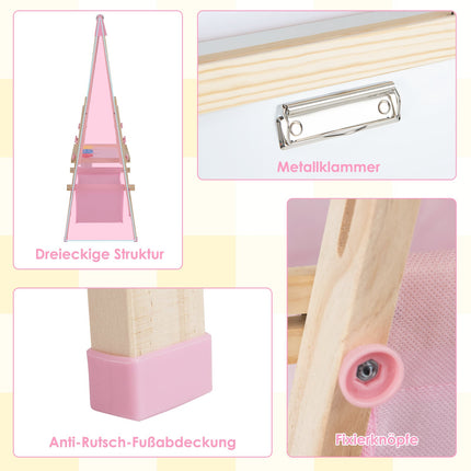 Verstellbare Kinderstaffelei mit Magnettafel und Zubehör