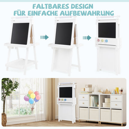 Adjustable Kids Easel with Whiteboard & Magnetic Board