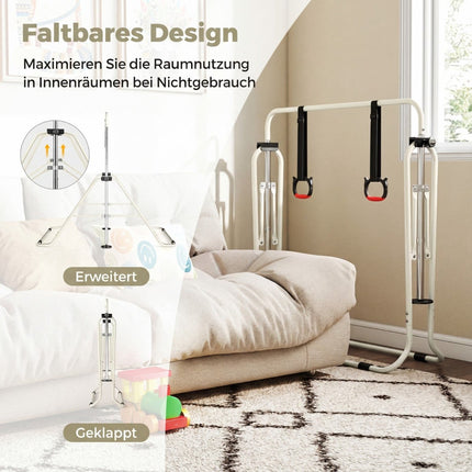 Verstellbares Kinder-Gymnastikreck mit Metallrahmen, Beige