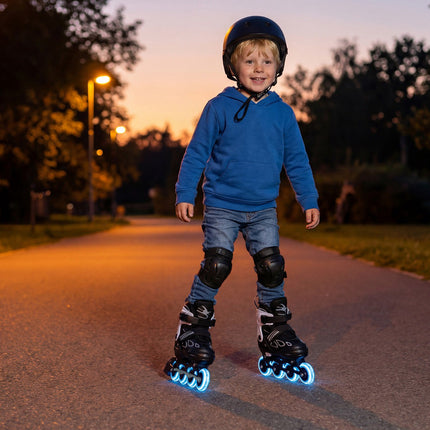 Verstellbare Kinder-Inlineskates mit Leuchträdern, EU 27-31