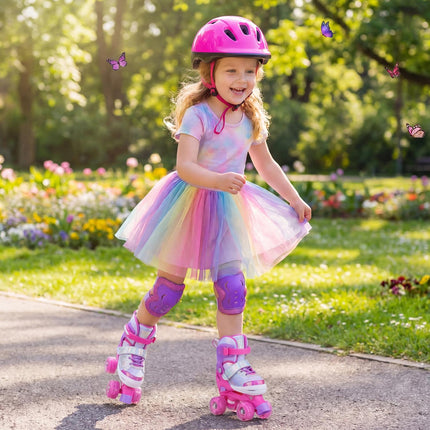 Adjustable Kids Roller Skates, Light-Up Wheels, Ages 5-7