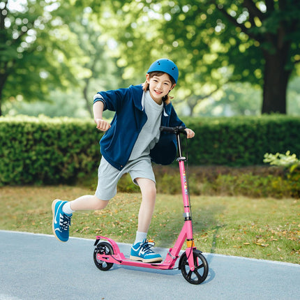 Adjustable Kids Scooter with Brakes, Pink, Ages 6-12