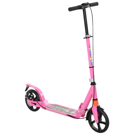 Adjustable Kids Scooter with Brakes, Pink, Ages 6-12