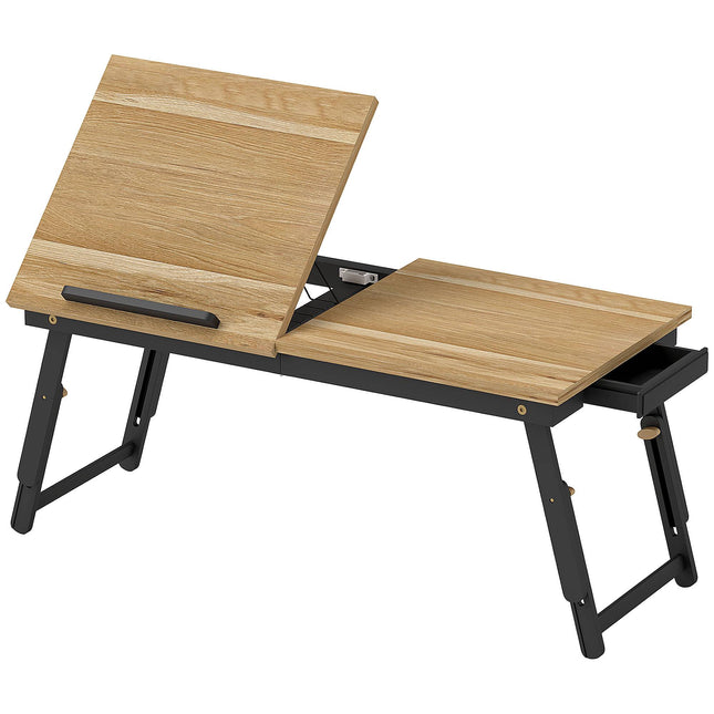 Verstellbarer Laptop-Betttisch mit Schublade, zusammenklappbar
