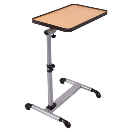 Verstellbarer Laptoptisch mit Rollen, kippbare Tischplatte 52x34 cm