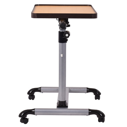 Verstellbarer Laptoptisch mit Rollen, kippbare Tischplatte 52x34 cm