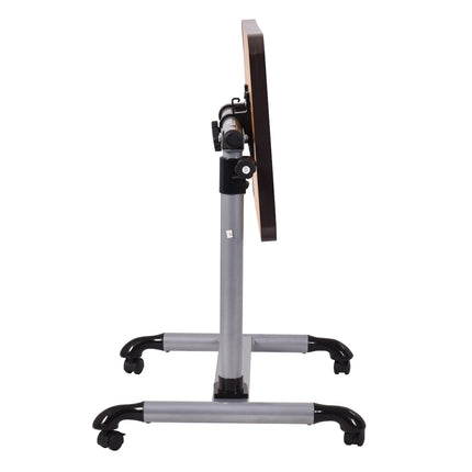 Verstellbarer Laptoptisch mit Rollen, kippbare Tischplatte 52x34 cm