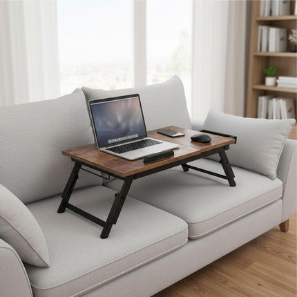 Verstellbarer Laptoptisch mit Schublade – Neigbare Platte, Zusammenklappbar