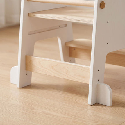 Verstellbarer Lernturm mit Sternen-Design, Weiß