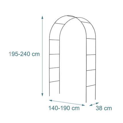 Adjustable Metal Garden Arch for Climbing Plants
