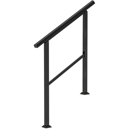Adjustable Metal Stair Handrail, Black, 0-45 Angle