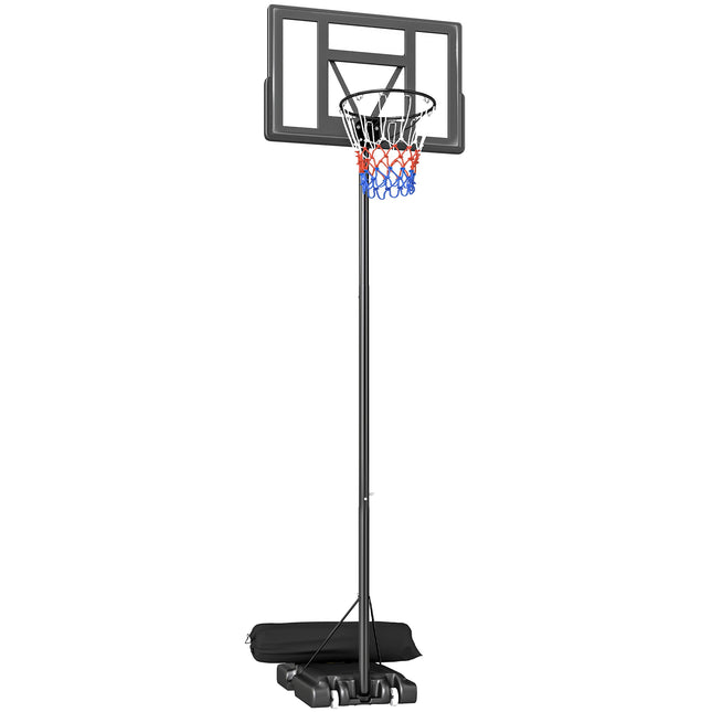 Verstelbare basketbalring voor buiten, 135-305 cm, met wielen.