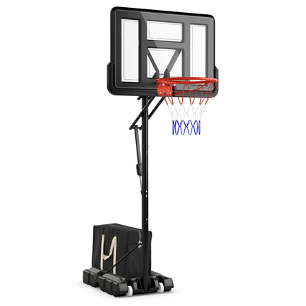 Adjustable Outdoor Basketball Hoop with Wheels & Weight Bag