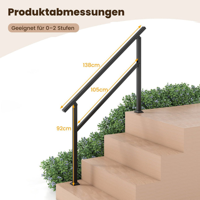 Verstellbares Treppengeländer für den Außenbereich, Metall, 150 kg Tragkraft
