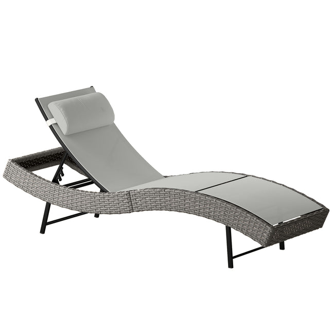 Verstellbare Outdoor-Sonnenliege mit atmungsaktivem Netzstoff