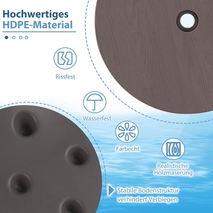 Verstellbarer Outdoor-Sonnenschirmtisch mit 38-48 mm Loch