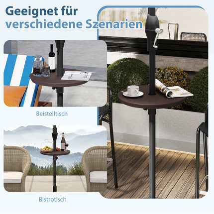 Verstellbarer Outdoor-Sonnenschirmtisch mit 38-48 mm Loch