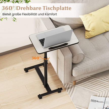Verstellbarer Betttisch mit drehbarer Platte, Grau