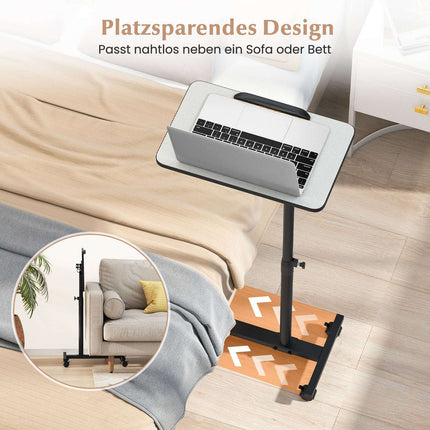Verstellbarer Betttisch mit drehbarer Platte, Grau