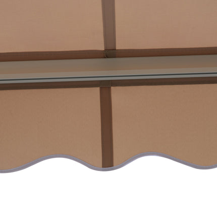 Adjustable Patio Awning, 3.95 x 3m, Beige, with Crank