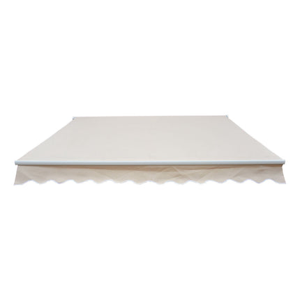 Verstellbare Terrassenmarkise, 4,5 x 3 m, Beige, mit Kurbel