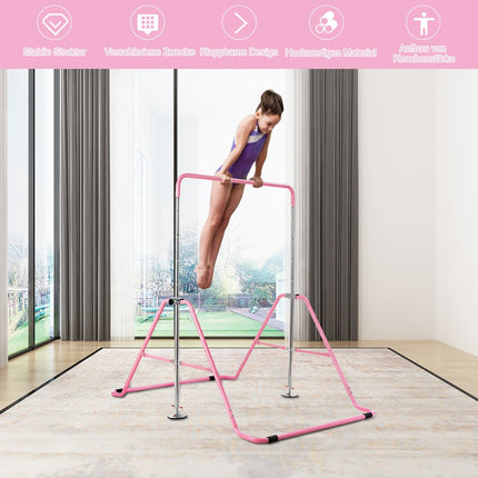 Verstellbares rosa Turnreck für Kinder, 90-130 cm