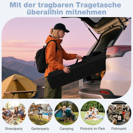 Verstellbarer Pop-Up Pavillon 290x290 cm für Camping & Strand