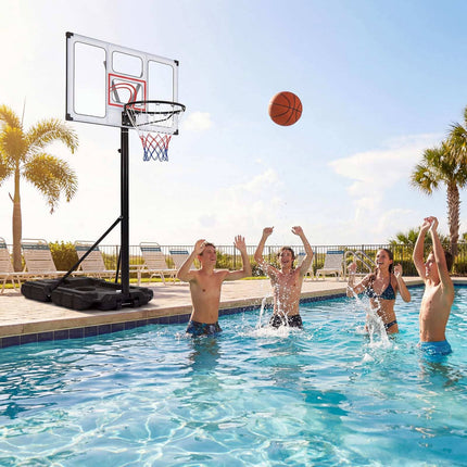 Adjustable Portable Basketball Hoop with Fillable Base