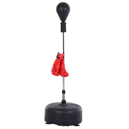 Verstellbarer Boxbirnenständer mit Handschuhen, 136-154 cm - Schwarz