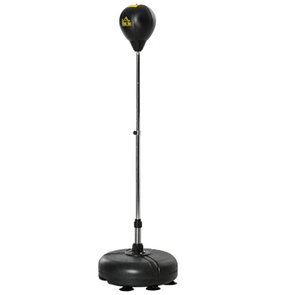 Adjustable Punching Ball Set with Gloves – Black, 133-151 cm