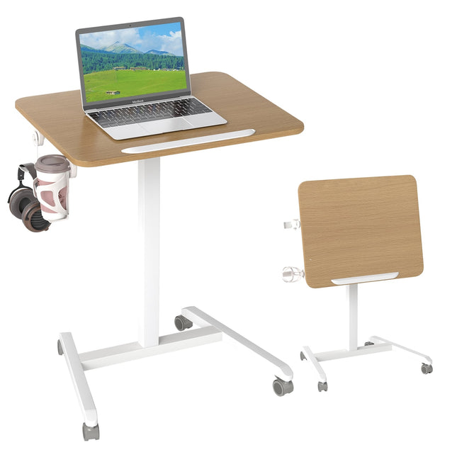 Verstellbarer Roll-Laptop-Tisch mit neigbarer Platte, 76-111 cm