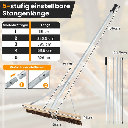 Verstellbares Dachreinigungswerkzeug mit 5 Aluminium-Verlängerungsstangen