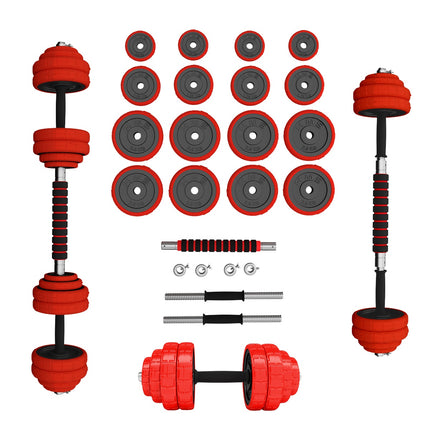 Verstellbare gummierte Hanteln 30kg Set