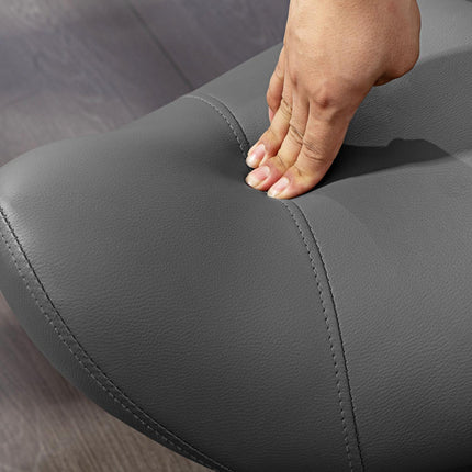 Nastavitelná sedlová stolička, černá koženka, nosnost 120kg