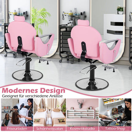 Adjustable Salon Chair with Headrest & Hydraulic Pump