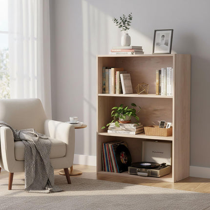 Bücherregal mit verstellbaren Einlegeböden – Freistehendes Aufbewahrungsregal