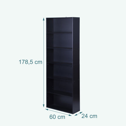 Adjustable Shelf Bookcase – Freestanding Storage Unit
