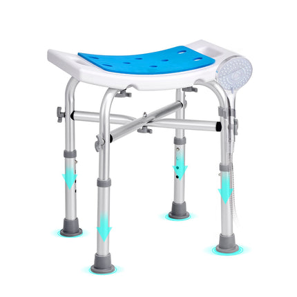 Adjustable Shower Chair, Non-Slip, 500 lb Capacity