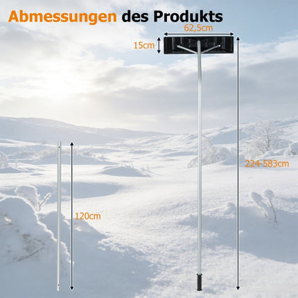 Adjustable Snow Roof Rake with 62.5 cm ABS Blade