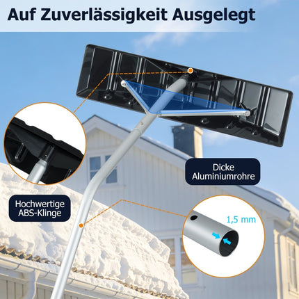 Adjustable Snow Roof Rake with 62.5 cm ABS Blade
