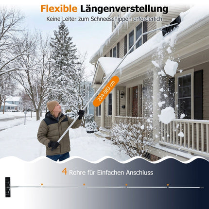 Adjustable Snow Roof Rake with 62.5 cm ABS Blade