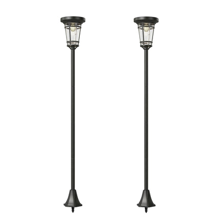 Adjustable Solar Garden Lantern Set, 2 Modes, IP44, 180cm