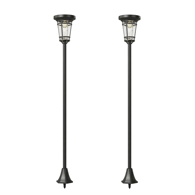 Verstellbares Solar-Gartenlaternen-Set, 2 Modi, IP44, 180cm