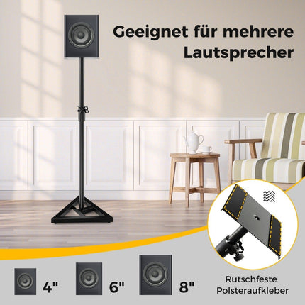 Verstellbare Lautsprecherständer, 97-157 cm, 50 kg Tragkraft, Schwarz