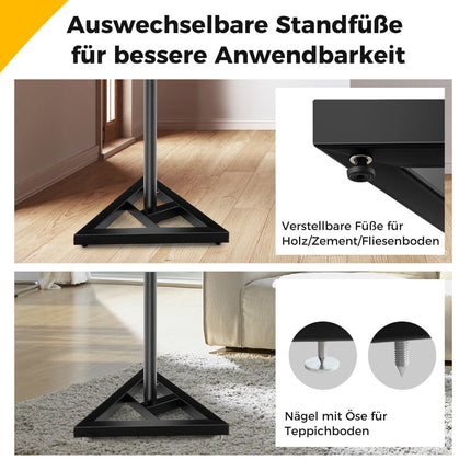 Verstellbare Lautsprecherständer, 97-157 cm, 50 kg Tragkraft, Schwarz