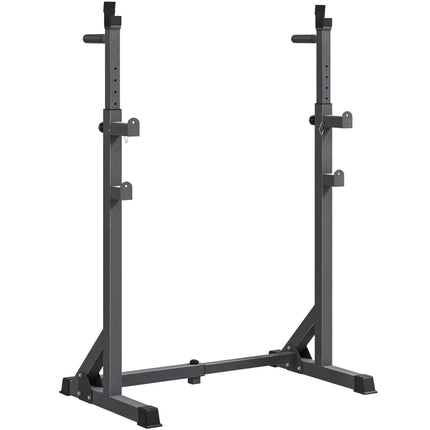 Adjustable Squat Rack with Safety Locks, Up to 150 kg, Steel, Black